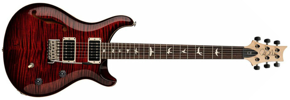 Prs Ce 24 Semi-hollow Bolt-on Usa 2h Trem Rw - Fire Red Burst - Double Cut E-Gitarre - Main picture