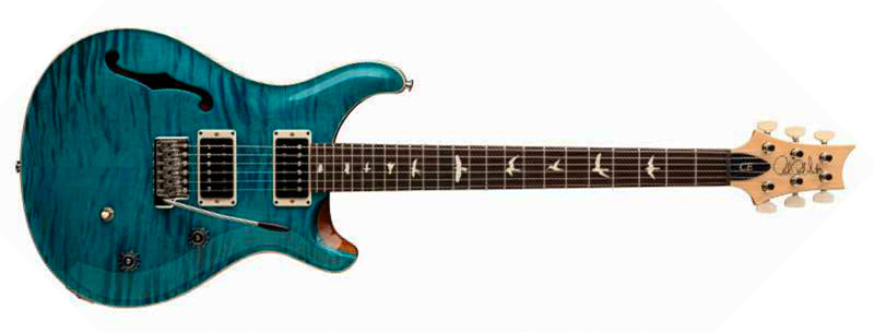 Prs Ce 24 Semi-hollow Bolt-on Usa 2h Trem Rw - Carroll Blue - Semi-Hollow E-Gitarre - Main picture
