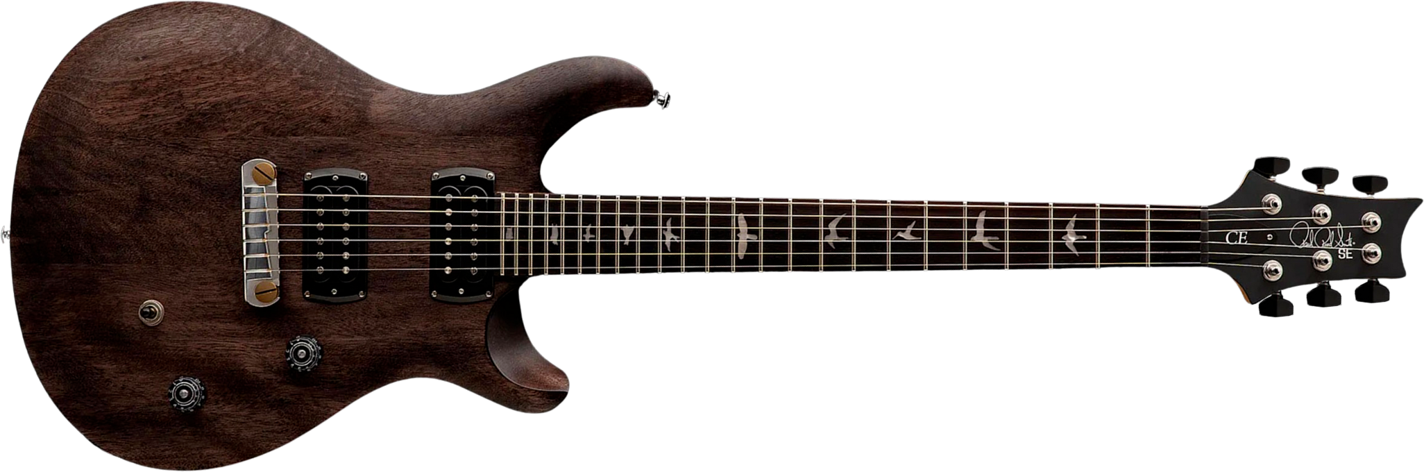 Prs Ce24 Standard Stoptail Satin Se Bolt-on 2h Ht Rw - Charcoal - Double Cut E-Gitarre - Main picture