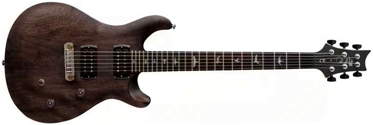 Prs Ce24 Standard Stoptail Satin Se Bolt-on 2h Trem Rw - Charcoal Burst - Double Cut E-Gitarre - Main picture