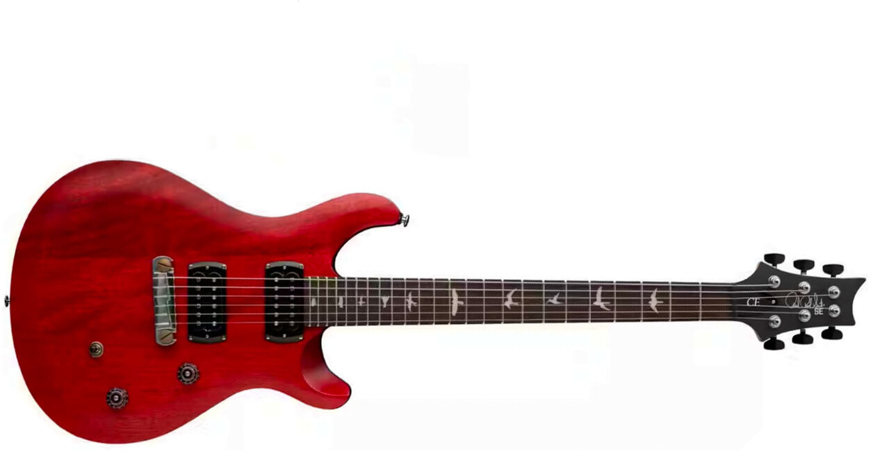 Prs Ce24 Standard Stoptail Satin Se Bolt-on 2h Trem Rw - Vintage Cherry - Double Cut E-Gitarre - Main picture