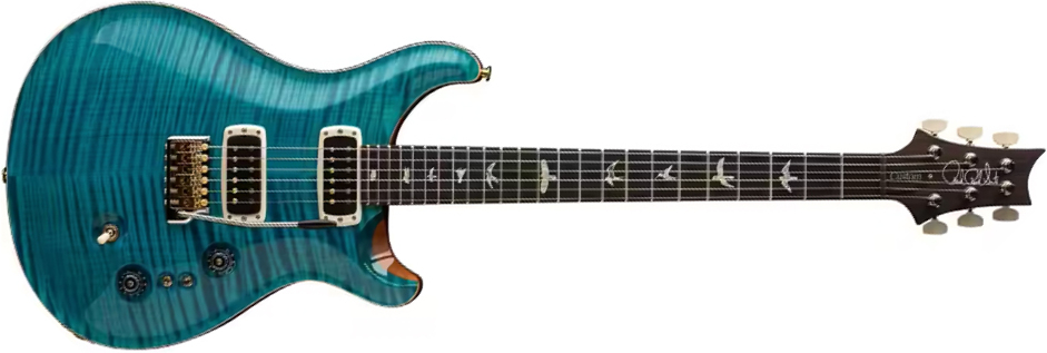 Prs Custom 24-08 10 Top Usa 2h Tci Trem Rw - Carroll Blue - Double Cut E-Gitarre - Main picture