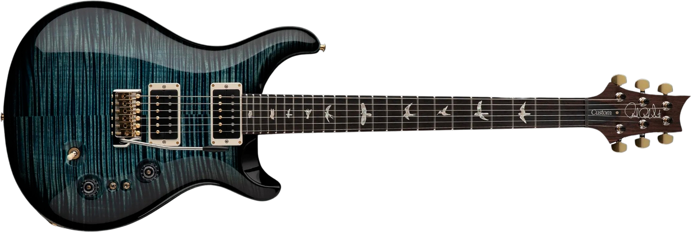 Prs Custom 24-08 Usa 2h 85/15 Trem Rw - Cobalt Smokeburst - Double Cut E-Gitarre - Main picture