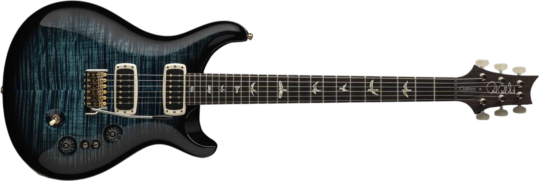 Prs Custom 24-08 Usa 2h Tci Trem Rw - Cobalt Smokeburst - Double Cut E-Gitarre - Main picture