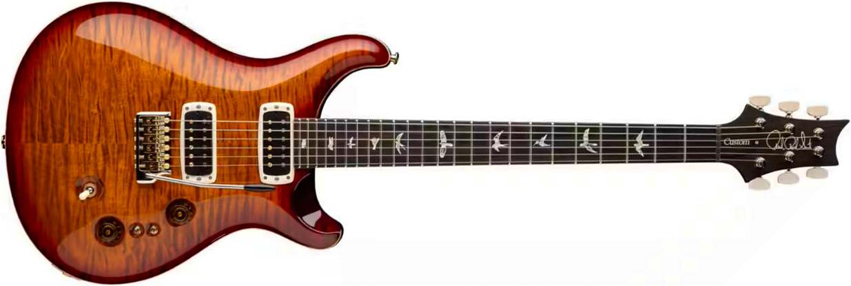 Prs Custom 24-08 Usa 2h Tci Trem Rw - Dark Cherry Sunburst - Double Cut E-Gitarre - Main picture