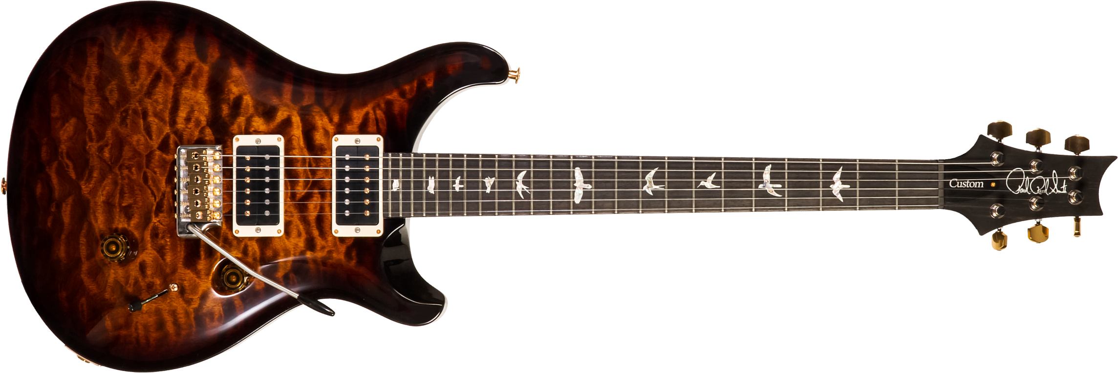 Prs Custom 24 10 Top Usa 2h Trem Rw #21-0332207 - Black Gold Burst - Double Cut E-Gitarre - Main picture