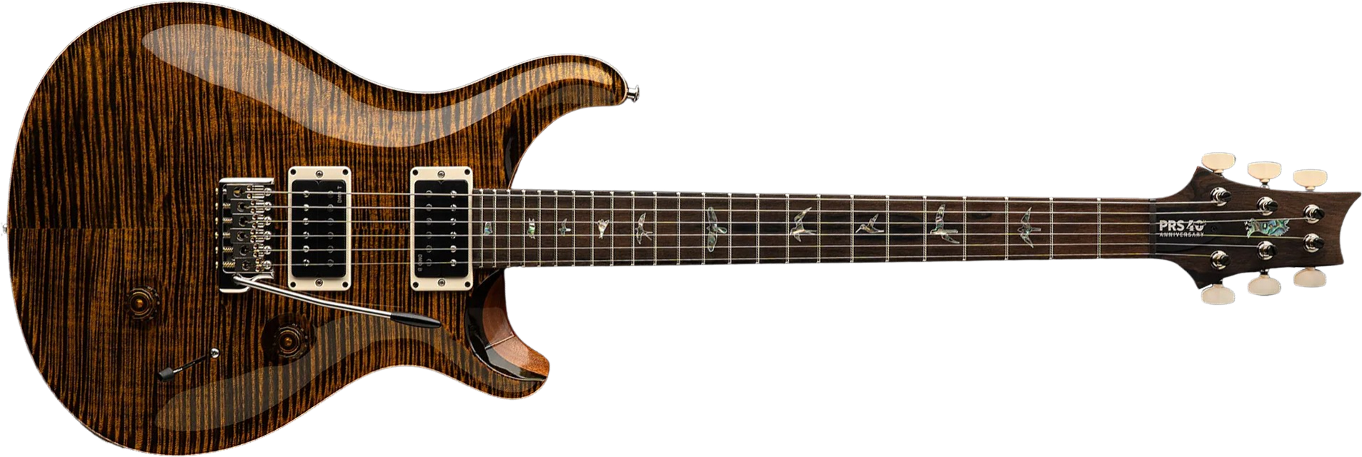 Prs Custom 24 40th Ann. Ltd Usa 2h Dmo Trem Rw - Tiger Eye - Double Cut E-Gitarre - Main picture