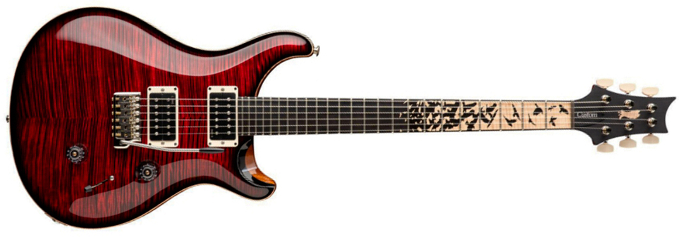 Prs Custom 24 Birds Of A Feather Usa Ltd 2h Trem Eb/mn - Blood Red - Double Cut E-Gitarre - Main picture