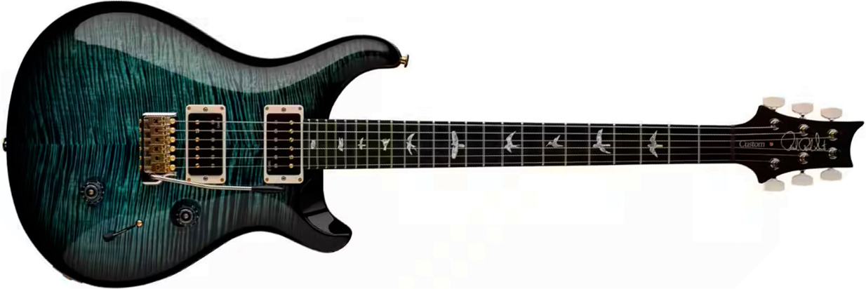 Prs Custom 24 Usa 2h Dmo Trem Rw - Cobalt Smokeburst - Double Cut E-Gitarre - Main picture