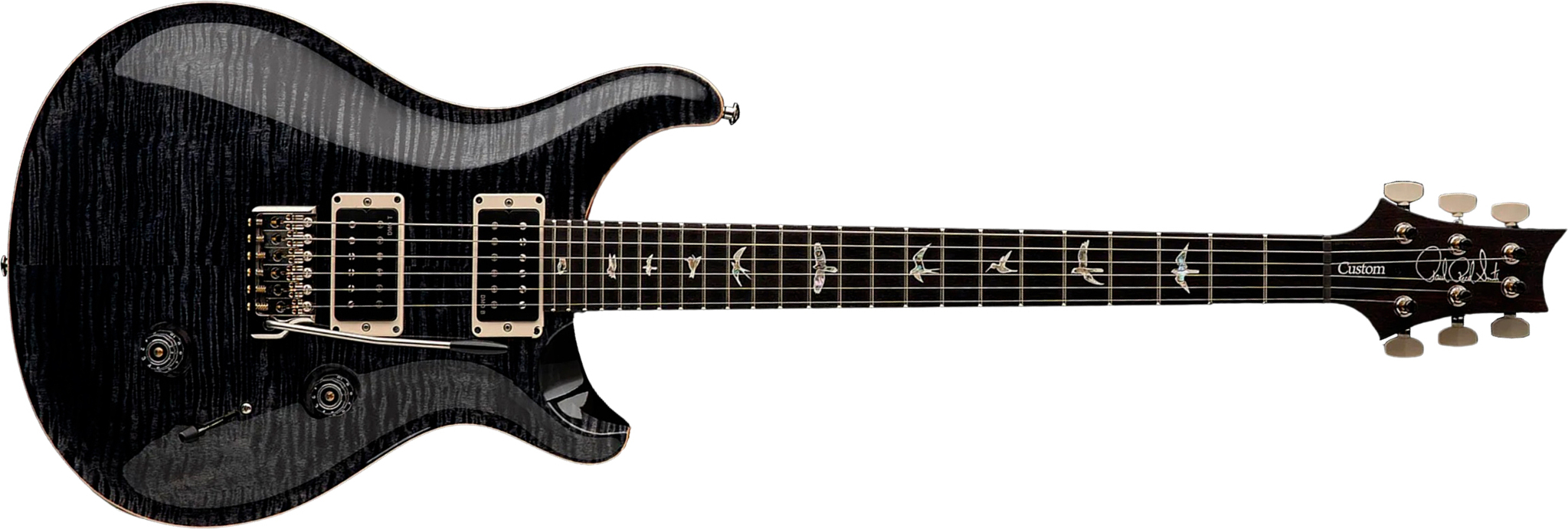 Prs Custom 24 Usa 2h Dmo Trem Rw - Gray Black - Double Cut E-Gitarre - Main picture