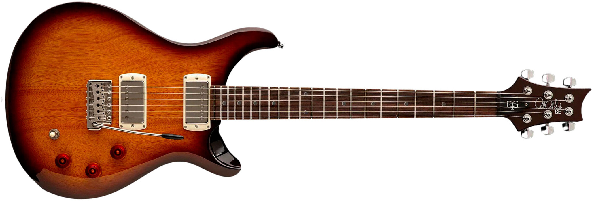 Prs David Grissom Dgt Se Signature 2h Trem Rw - Mccarty Tobacco Sunburst - Double Cut E-Gitarre - Main picture