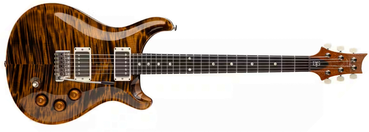 Prs David Grissom Dgt Usa Signature 2h Trem Rw - Tiger Eye - Double Cut E-Gitarre - Main picture