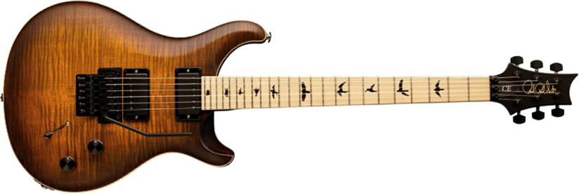 Prs Dustie Waring Dw Ce 24 Floyd Bolt-on Usa Signature 2h Fr Mn - Burnt Amber Smokeburst - Double Cut E-Gitarre - Main picture