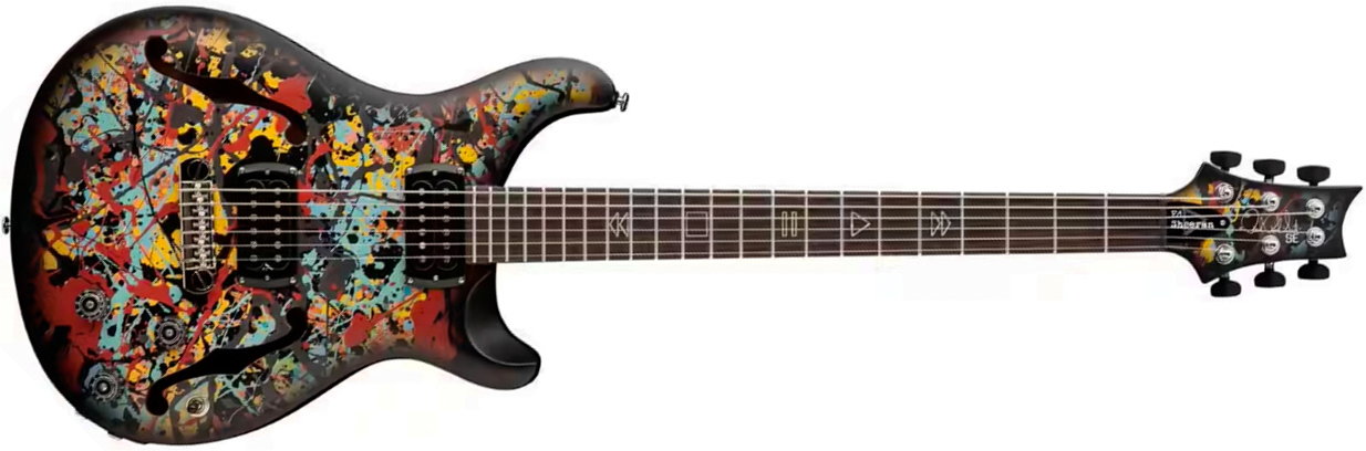 Prs Ed Sheeran Hollowbody I Piezo Baritone Se Signature 2h Ht Rw - Cosmic Splash - Bariton E-Gitarre - Main picture