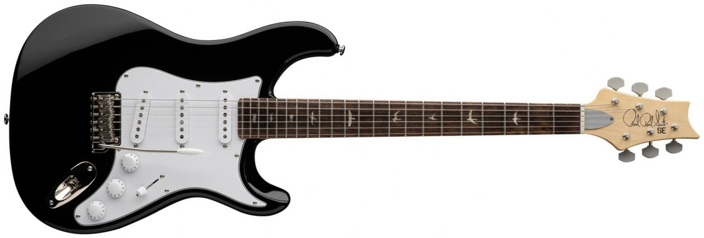 Prs John Mayer Se Silver Sky Rosewood Signature 3s Trem Rw - Piano Black - E-Gitarre in Str-Form - Main picture