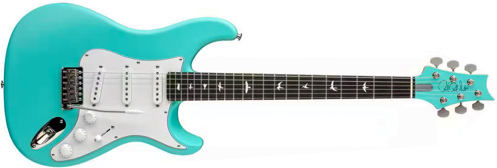 Prs John Mayer Silver Sky Bolt-on Usa Ltd Trem 3s Rw - Wild Blue Satin - Double Cut E-Gitarre - Main picture