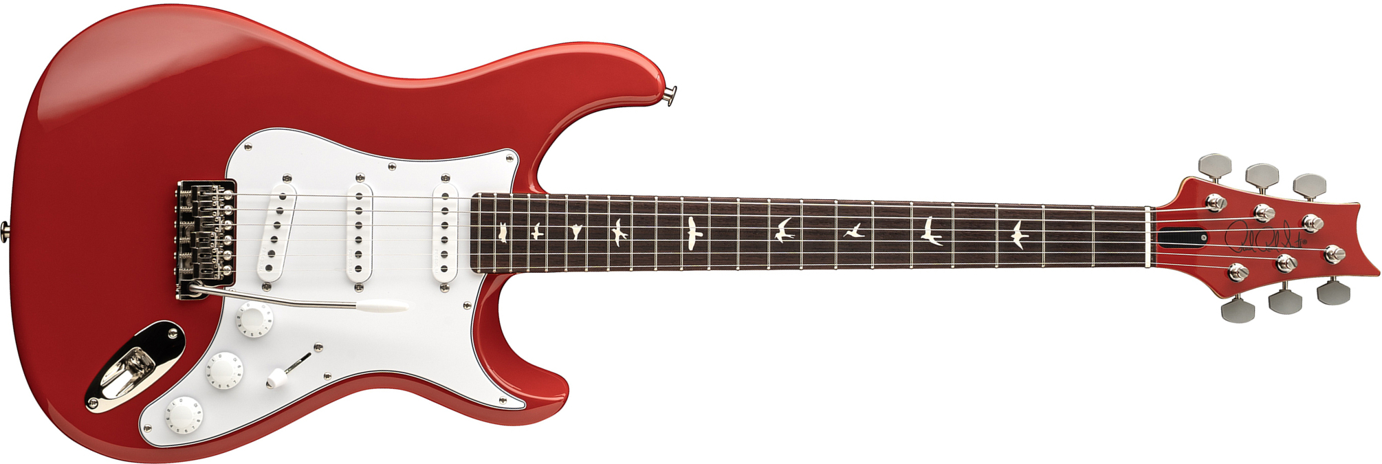 Prs John Mayer Silver Sky Defender Bolt-on Usa Ltd Trem 3s Rw - Portofino Red - E-Gitarre in Str-Form - Main picture