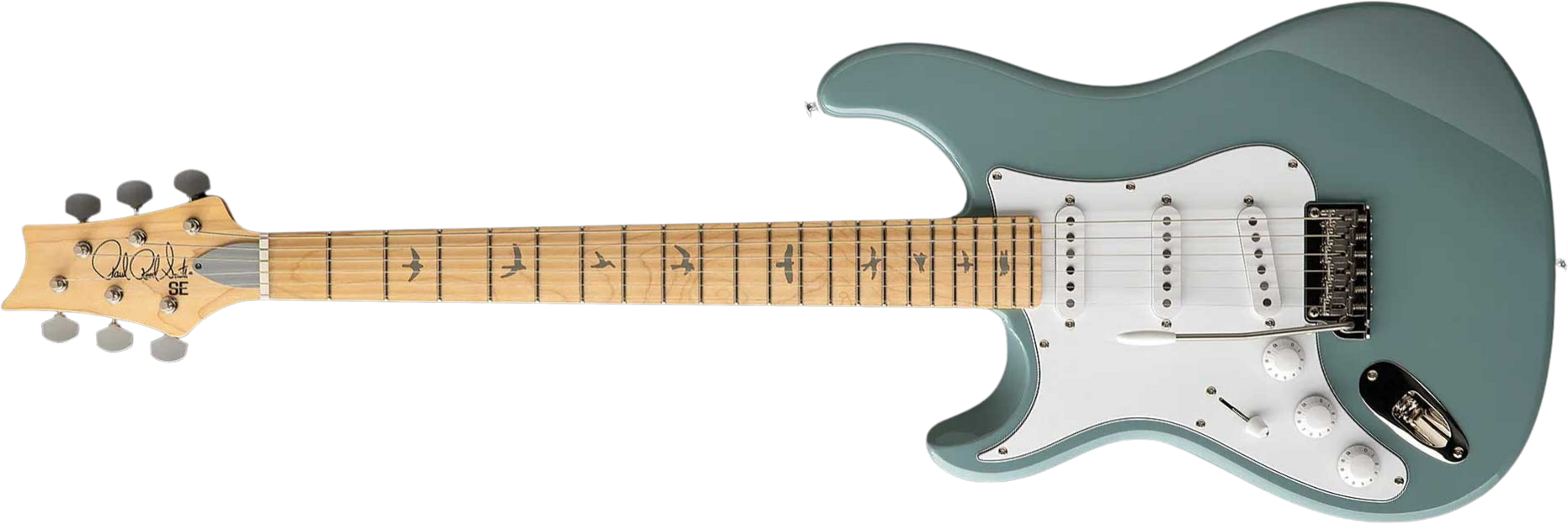Prs John Mayer Silver Sky Maple Lh Se Signature Gaucher 3s Trem Mn - Stone Blue - E-Gitarre in Str-Form - Main picture