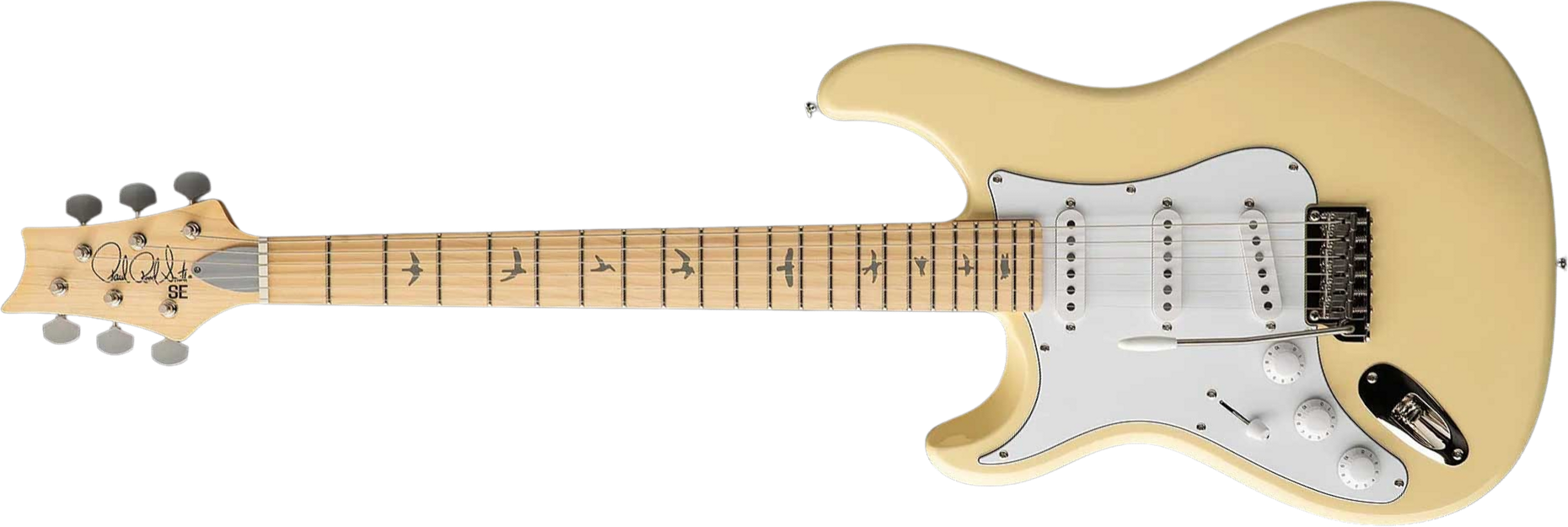 Prs John Mayer Silver Sky Maple Lh Se Signature Gaucher 3s Trem Mn - Moon White - E-Gitarre in Str-Form - Main picture