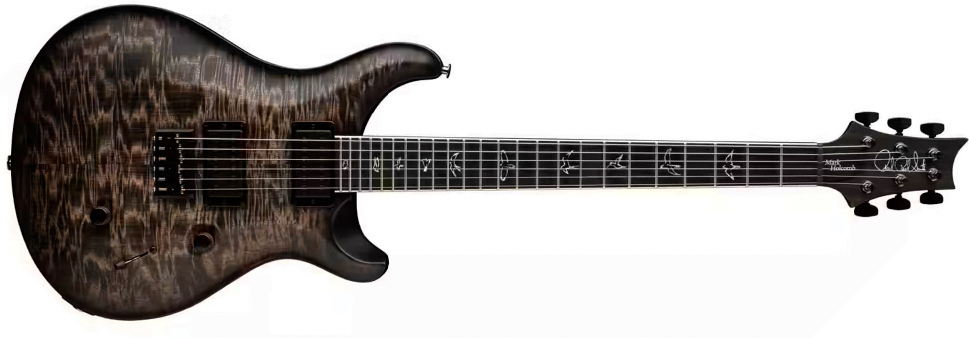 Prs Mark Holcomb Usa Signature 2h Seymour Duncan Ht Eb - Charcoal Wraparound Burst - Double Cut E-Gitarre - Main picture