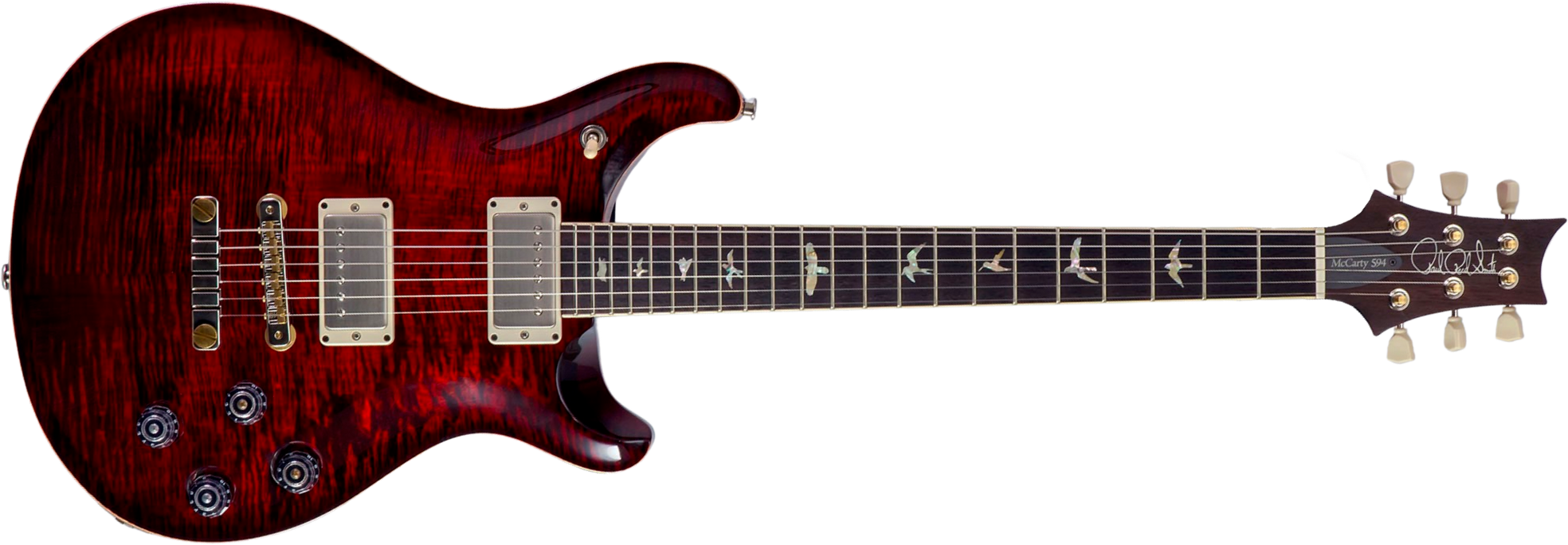 Prs Mccarty 594 Hand-signed Usa 2h Ht Rw #0362902 - Fire Red Burst - Double Cut E-Gitarre - Main picture