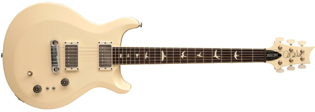 Prs Mira 594 S2 Usa 2h Ht Rw - Antique White - Double Cut E-Gitarre - Main picture