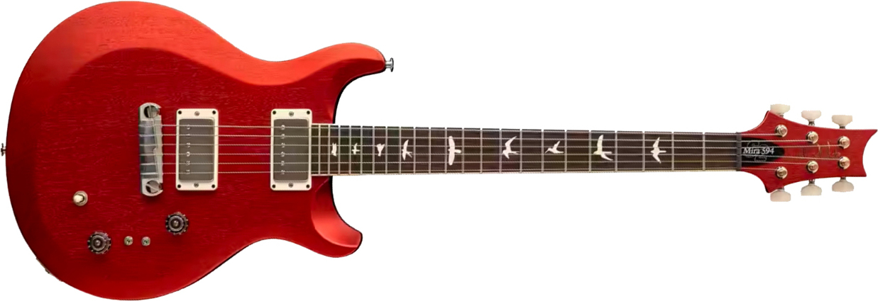 Prs Mira 594 Satin S2 Usa 2h Ht Rw - Red Apple Metallic - Double Cut E-Gitarre - Main picture