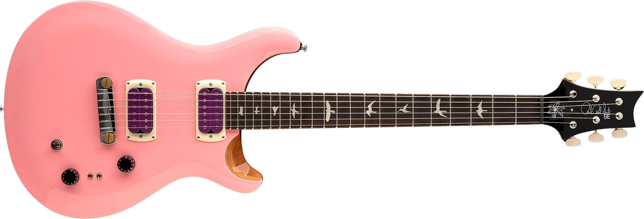 Prs Rock Lady Custom 24-08 Se Ltd 2h Ht Rw - Pearl Pink - Double Cut E-Gitarre - Main picture
