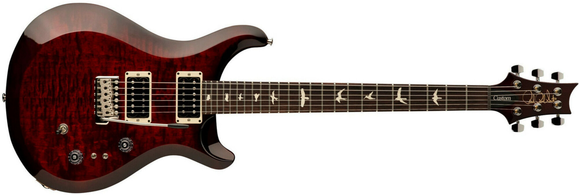 Prs S2 Custom 24-08 2h Trem Rw - Fire Red Burst - Double Cut E-Gitarre - Main picture