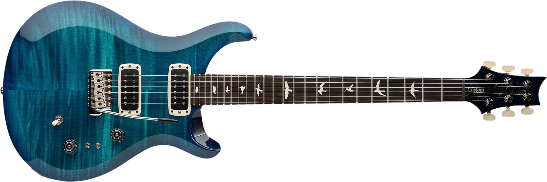 Prs S2 Custom 24-08 Usa 2h Tci Trem Rw - Lake Blue - Double Cut E-Gitarre - Main picture