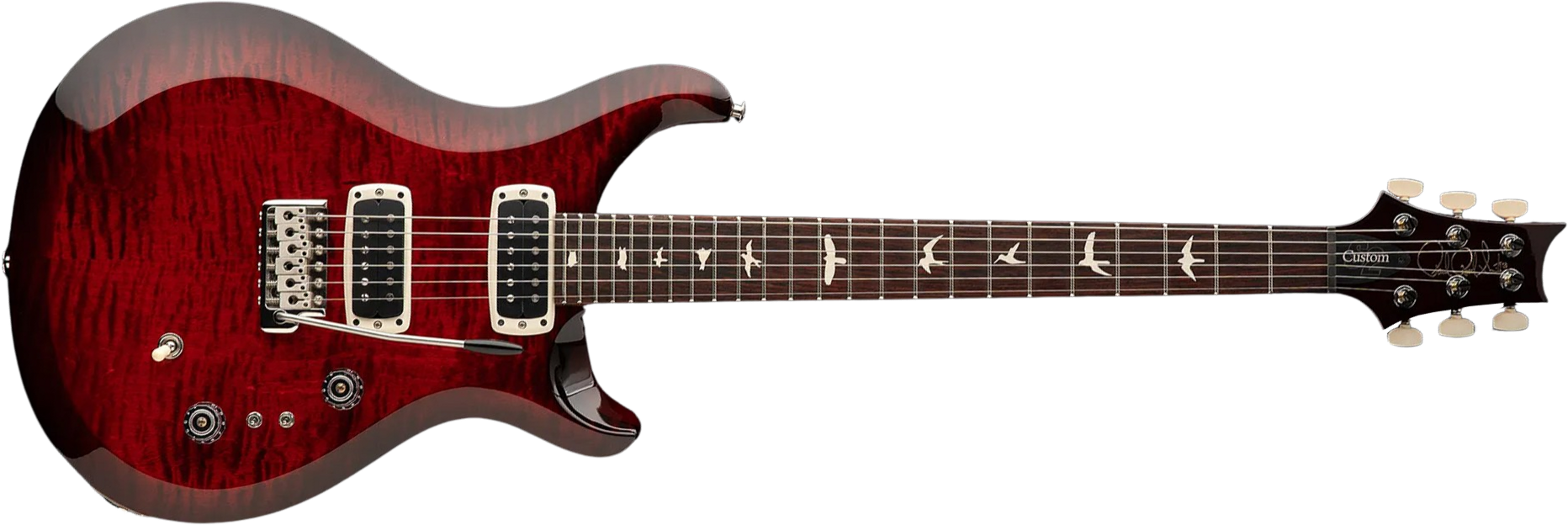 Prs S2 Custom 24-08 Usa 2h Tci Trem Rw - Fire Red Burst - Double Cut E-Gitarre - Main picture