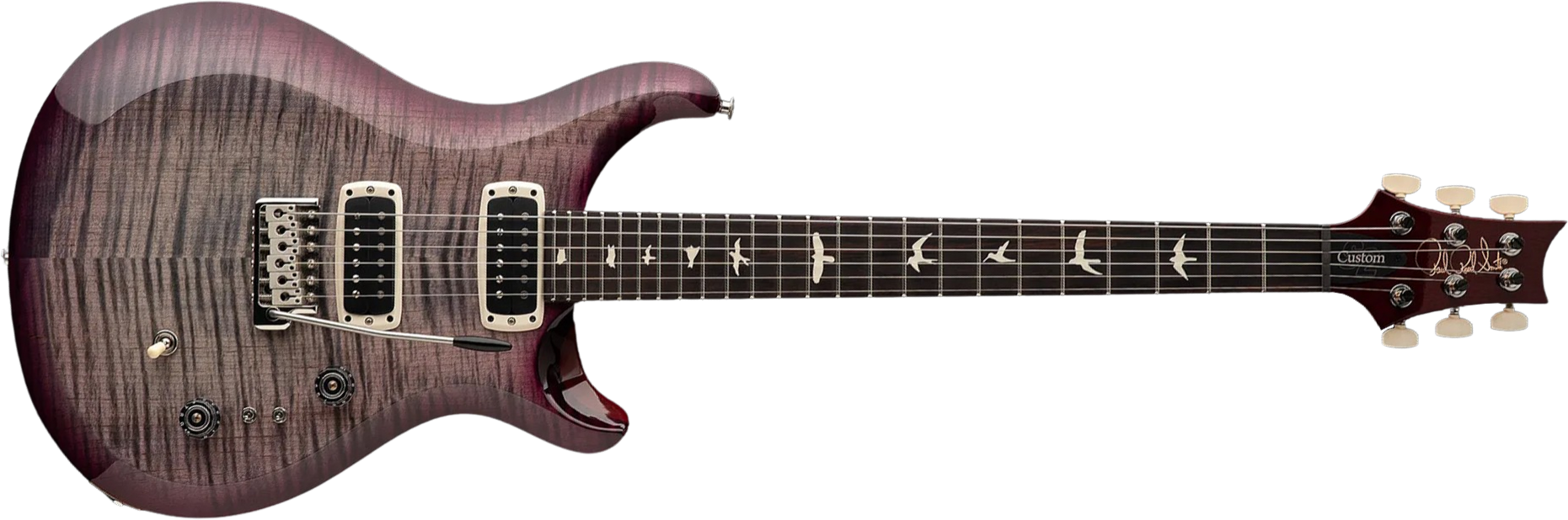 Prs S2 Custom 24-08 Usa 2h Tci Trem Rw - Faded Gray Black Purple Burst - Double Cut E-Gitarre - Main picture