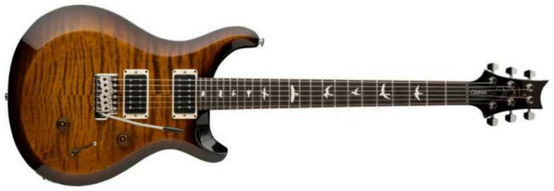 Prs S2 Custom 24 Usa 2024 Hh Trem Rw - Black Amber - Double Cut E-Gitarre - Main picture