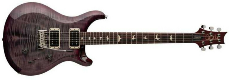 Prs S2 Custom 24 Usa 2024 Hh Trem Rw - Faded Gray Black Purple Burst - Double Cut E-Gitarre - Main picture