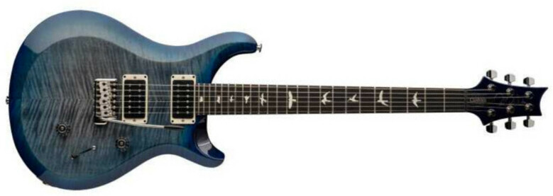 Prs S2 Custom 24 Usa 2024 Hh Trem Rw - Faded Gray Black Blue Burst - Double Cut E-Gitarre - Main picture