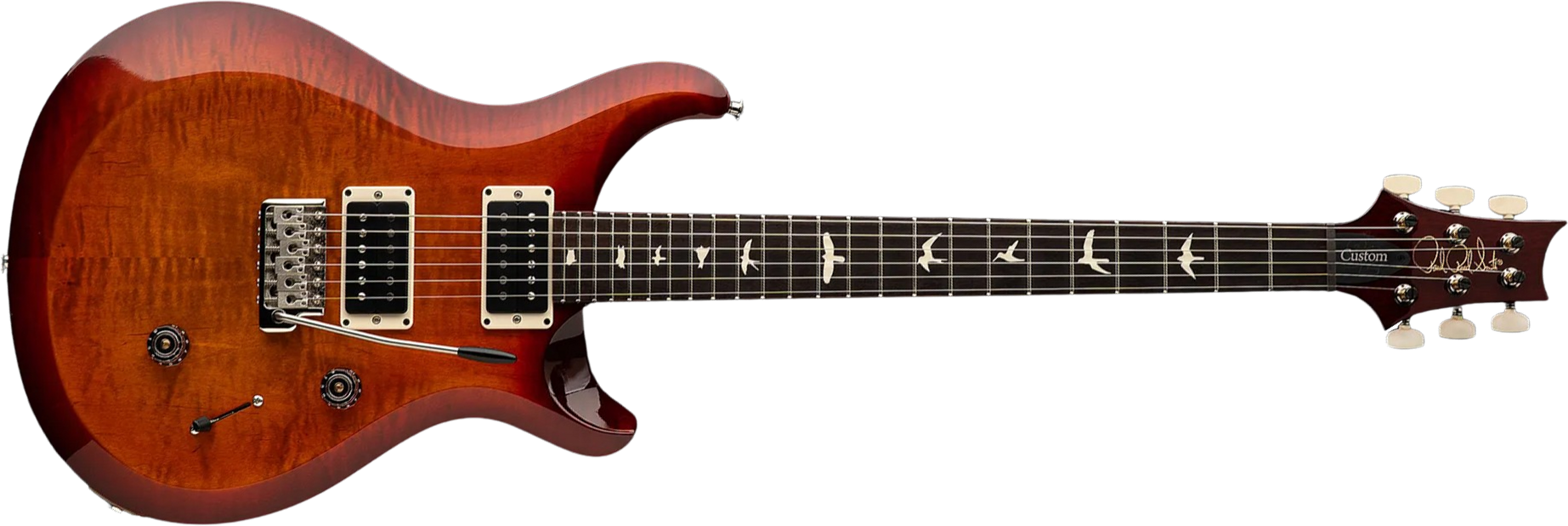 Prs S2 Custom 24 Usa 2h 85/15 Ht Rw - Dark Cherry Sunburst - Double Cut E-Gitarre - Main picture