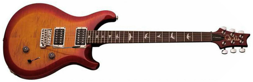 Prs S2 Custom 24 Usa 2h Trem Rw - Dark Cherry Sunburst - Double Cut E-Gitarre - Main picture