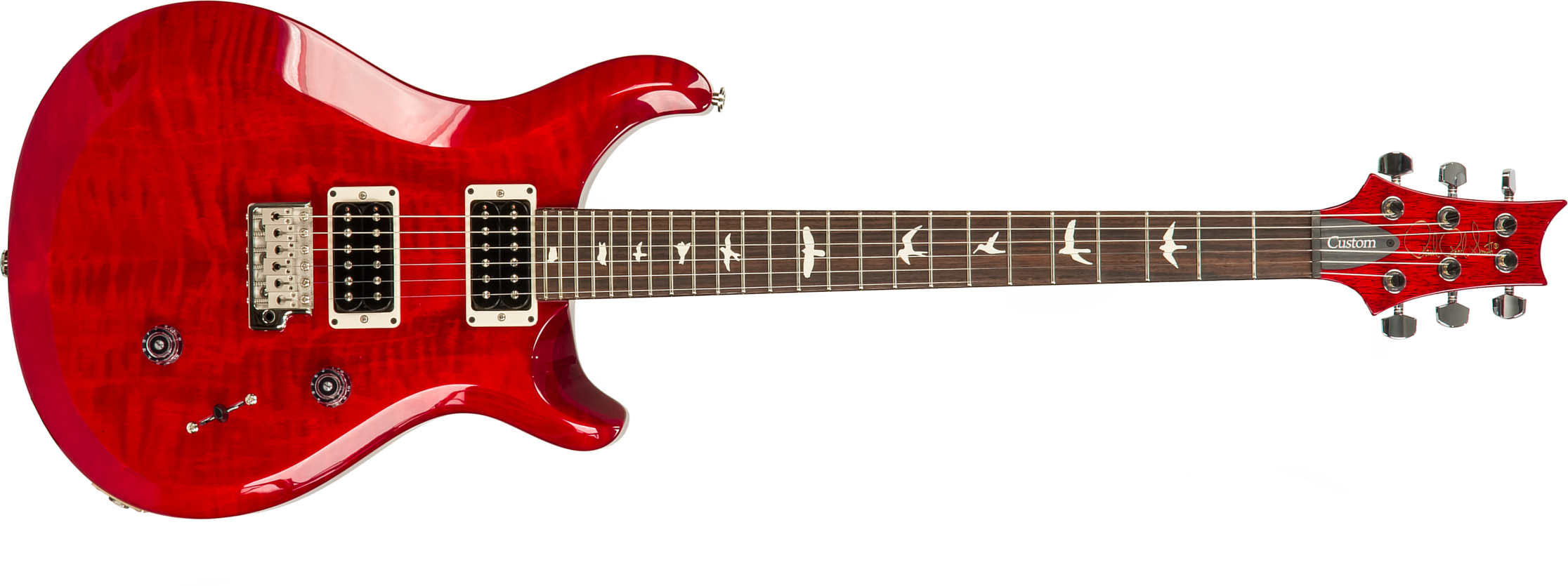 Prs S2 Custom 24 Usa Hh Trem Rw - Scarlet Red - Double Cut E-Gitarre - Main picture