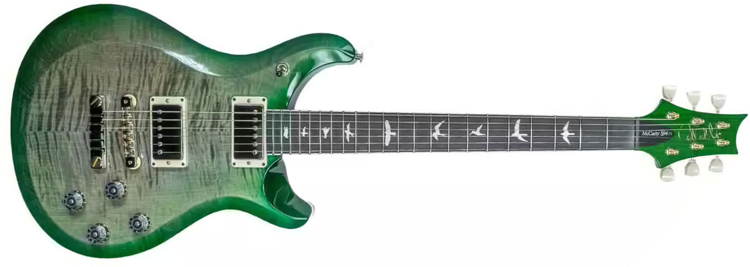 Prs S2 Mccarty 594 Ltd Usa 2h Ht Rw - Faded Grey Black Green Burst - Double Cut E-Gitarre - Main picture
