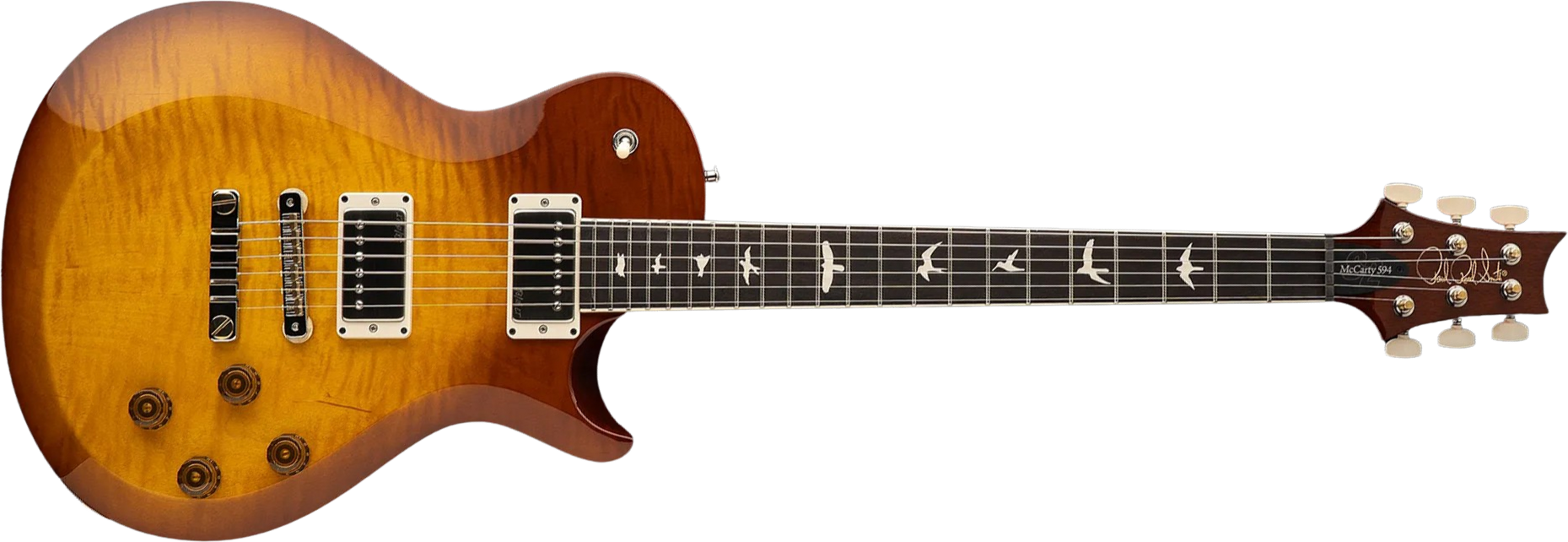 Prs S2 Mccarty 594 Singlecut Usa 2h 58/15lt Ht Rw - Honey Gold Burst - Single-Cut-E-Gitarre - Main picture