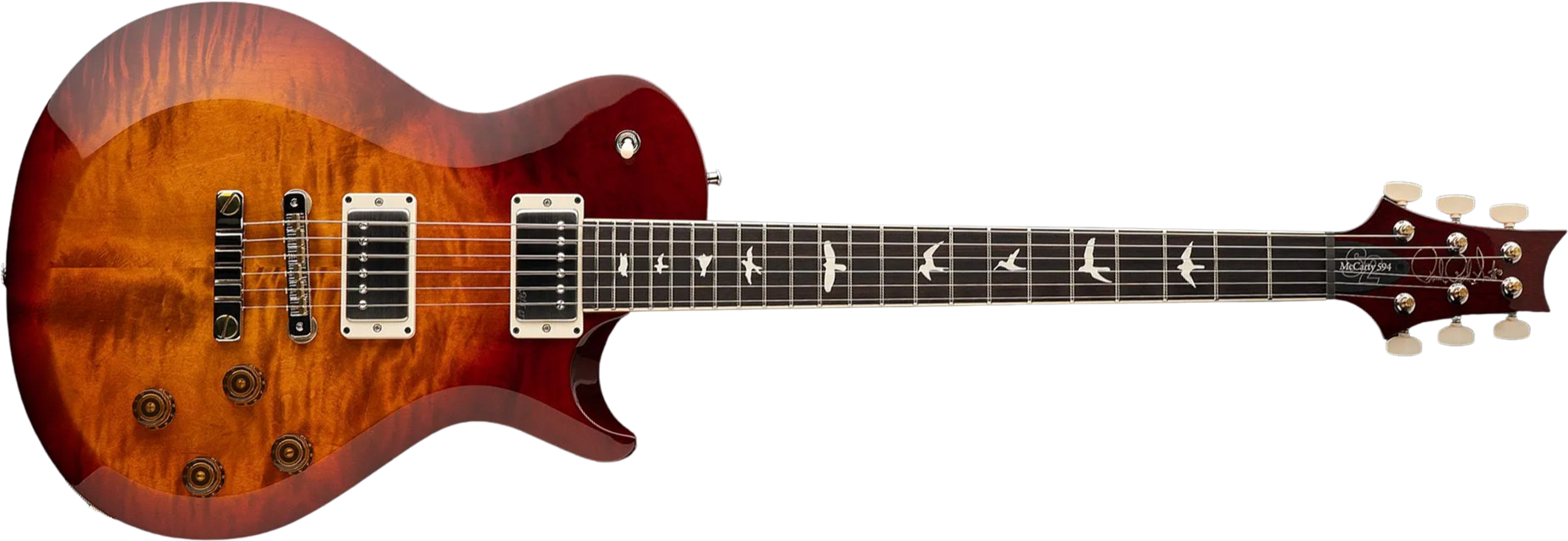 Prs S2 Mccarty 594 Singlecut Usa 2h 58/15lt Ht Rw - Dark Cherry Sunburst - Single-Cut-E-Gitarre - Main picture