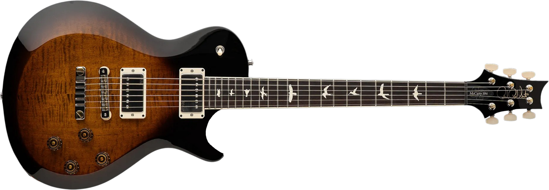 Prs S2 Mccarty 594 Singlecut Usa 2h 58/15lt Ht Rw - Black Amber - Single-Cut-E-Gitarre - Main picture