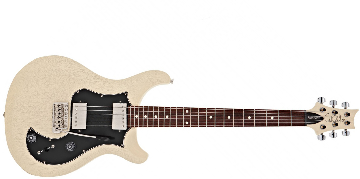 Prs S2 Standard 22 Satin Usa Hh Trem Rw - Antique White - Double Cut E-Gitarre - Main picture