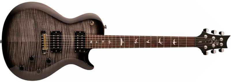 Prs Se 245 2021 Hh Ht Rw +housse - Charcoal Burst - Single-Cut-E-Gitarre - Main picture