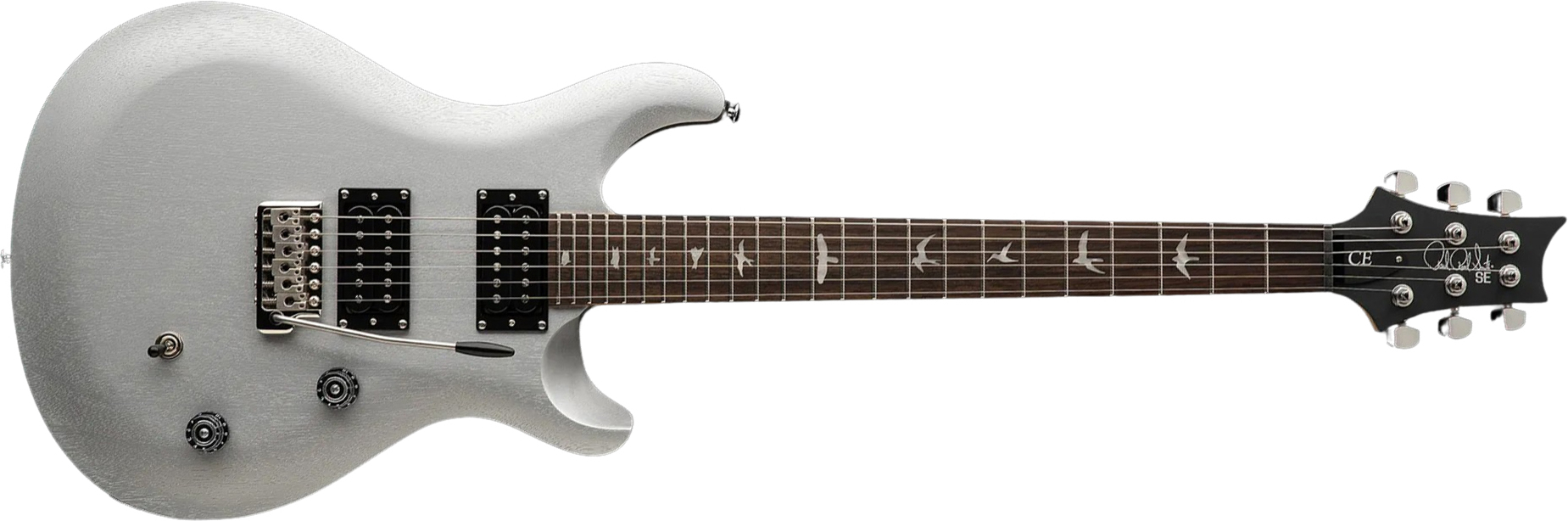 Prs Se Ce24 Standard Bolt-on 2h Trem Rw - Metallic Silver - Double Cut E-Gitarre - Main picture