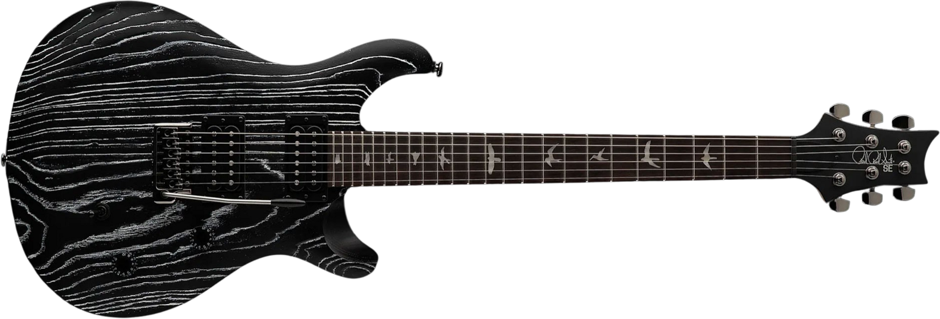 Prs Se Ce24 Swamp Ash Ltd 2h Trem Rw - Sandblasted White - Double Cut E-Gitarre - Main picture