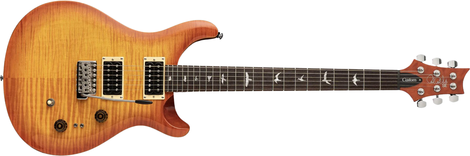 Prs Se Custom 24-08 2h Tci-s Black Trem Rw - Vintage Sunburst - Double Cut E-Gitarre - Main picture