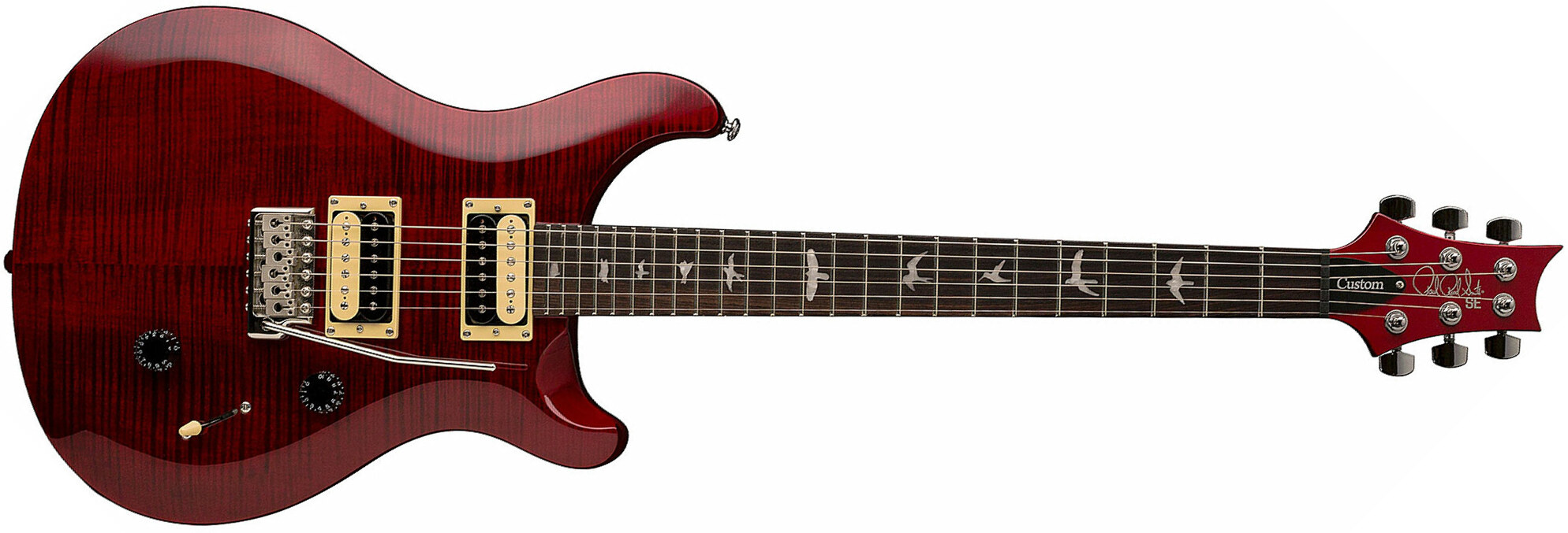 Prs Se Custom 24 2018 Hh Trem Rw - Scarlet Red - Double Cut E-Gitarre - Main picture