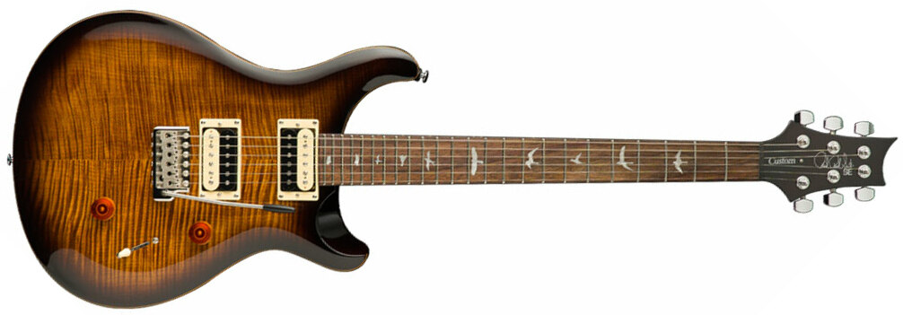 Prs Se Custom 24 2021 Hh Trem Rw +housse - Black Gold Burst - Double Cut E-Gitarre - Main picture
