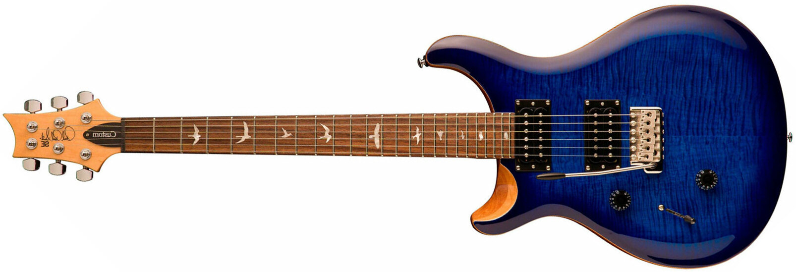 Prs Se Custom 24 Lh 2021 2h Trem Rw +housse - Faded Blue Burst - E-Gitarre für Linkshänder - Main picture